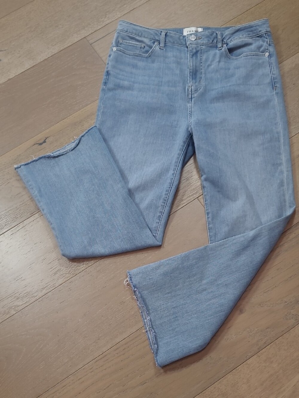 Frame Jeans Women's sz 31 Wilson Raw After High Rise Flare Jeans